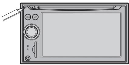 PIONEER AVIC-F910BT - Drucken Sie die RESET-Taste. - 1
