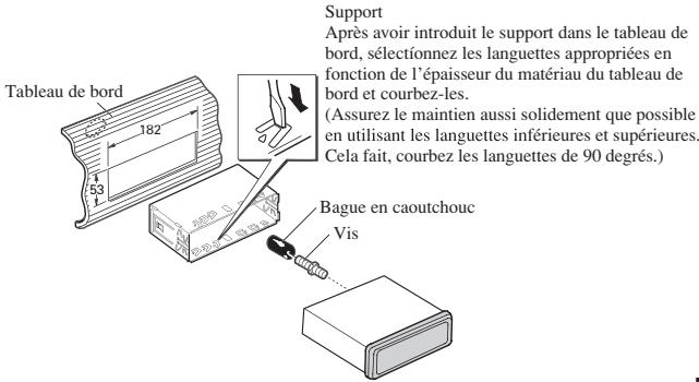 PIONEER DEH-P980BT - Installation avec une bague en caoutchouc (Fig. 5) - 1