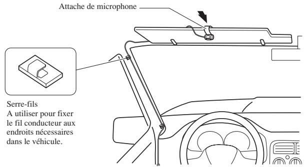PIONEER DEH-P980BT - Installation du microphone sur le pare-soleil - 2