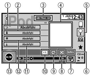 PIONEER AVH-X7500BT - Touch panel keys - 1