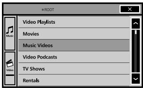 PIONEER AVH-X7500BT - Play the video from the iPod. - 2