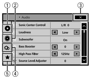 PIONEER AVH-X7500BT - Touch panel keys - 1