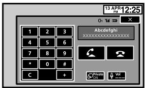 PIONEER AVH-X7500BT - Making a call by entering phone number - 1