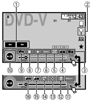 PIONEER AVH-X7500BT - Touch panel keys - 1