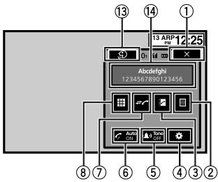 PIONEER AVH-X7500BT - Touch panel keys - 1