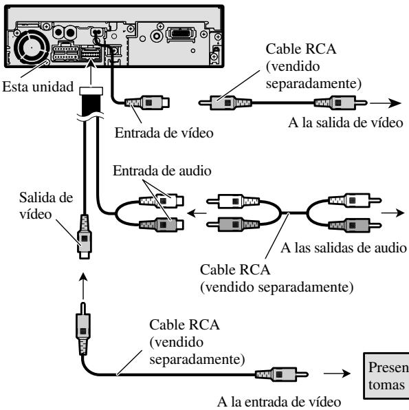 PIONEER AVH-P5700DVD - Cuando conecte el componente externo y la pantalla - 1