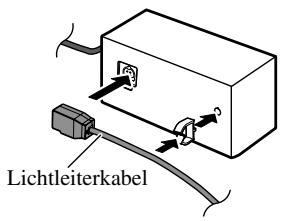 PIONEER AVH-P5700DVD - Das Lichtleiterkabel an der Lichtleiterkabel-Anschlussbox anschließen. (Abb. 8) - 1