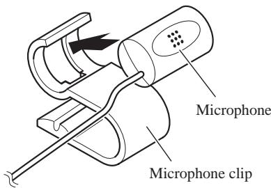 PIONEER AVIC-8DVD - Install the microphone on the microphone clip. - 1