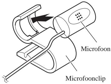 PIONEER AVIC-8DVD - Monteer de microfoon in de microfoonclip. - 1