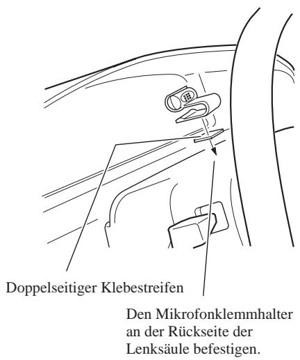 PIONEER AVIC-8DVD - Das Mikrofon an der Lenksäule befestigen. - 1