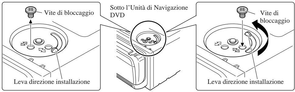 PIONEER AVIC-8DVD - Mueva la palanca y fije el tornillo de montaje en el lado - 1