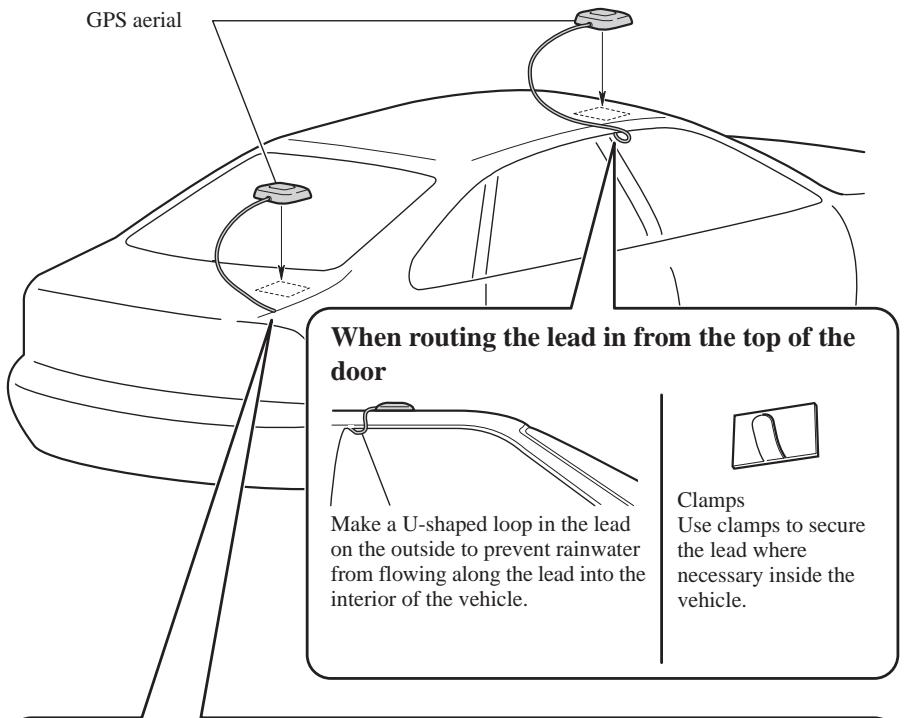 PIONEER AVIC-8DVD - When installing the aerial outside the vehicle (on the body) - 1