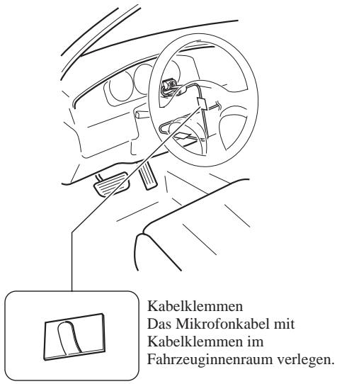 PIONEER AVIC-8DVD - Das Mikrofon an der Lenksäule befestigen. - 2