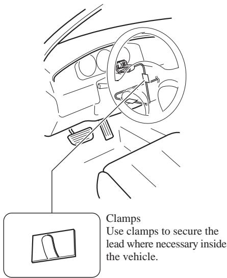 PIONEER AVIC-8DVD - Install the microphone clip on the steering column. - 2