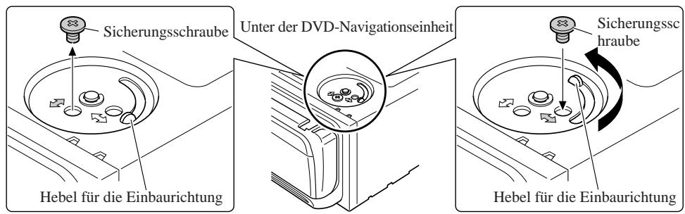 PIONEER AVIC-8DVD - Hebel umlegen und Befestigungsschraube auf der “ ”-Seite befestigen. - 1