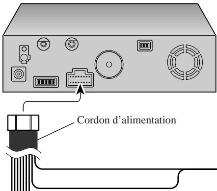 PIONEER AVIC-8DVD - Branchement du cordon d'alimentation (2) - 1