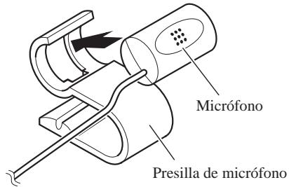PIONEER AVIC-8DVD - Instale el micrófono en la presilla de micrófono. - 1