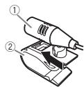 PIONEER DEH-80PRS - When installing the microphone on the sun visor - 1