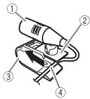 PIONEER DEH-80PRS - When installing the microphone on the steering column - 1