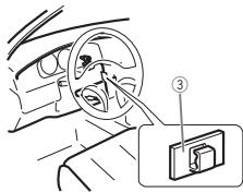 PIONEER DEH-80PRS - When installing the microphone on the steering column - 3