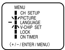 TOSHIBA 19A24 - SETTING THE LANGUAGE - 1