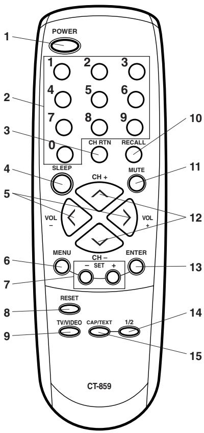TOSHIBA 19A24 - REMOTE CONTROL - 1