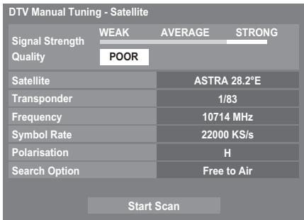TOSHIBA RV-743 - Manual Tuning for DVB-S - 1