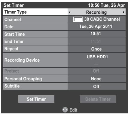 TOSHIBA UL863 - To programme the timer - 1