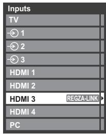 TOSHIBA UL863 - REGZA-LINK input source selection - 1