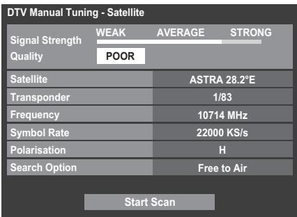 TOSHIBA UL863 - Manual Tuning for DVB-S - 1