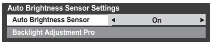 TOSHIBA VL863 - Auto Brightness Sensor Settings - 1