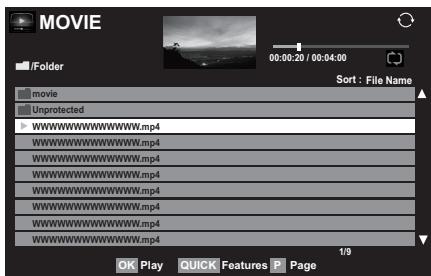 TOSHIBA VL863 - Viewing movie files (on a DLNA CERTIFIED™ Server or USB device) - 1