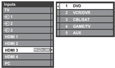 TOSHIBA VL863 - REGZA-LINK input source selection - 1