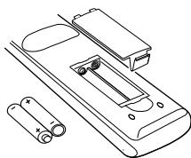 TOSHIBA XV-500 - Inserting batteries and effective range of the remote - 1