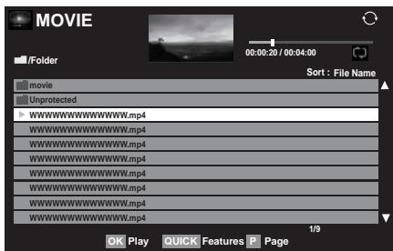 TOSHIBA ZL1 - Viewing movie files (on a DLNA CERTIFIED™ Server or USB device) - 1