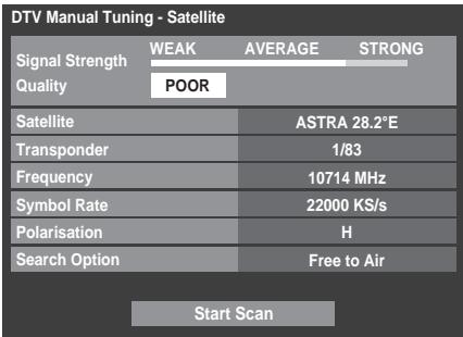 TOSHIBA ZL1 - Manual Tuning for DVB-S - 1