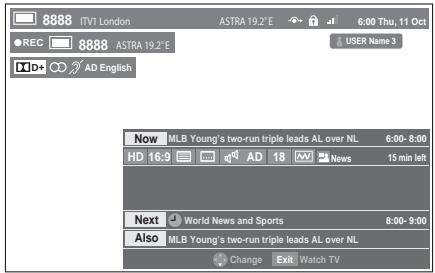 TOSHIBA ZL1 - To schedule a programme using the information screen - 1