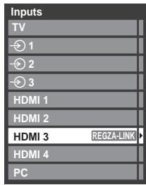TOSHIBA ZL1 - REGZA-LINK input source selection - 1