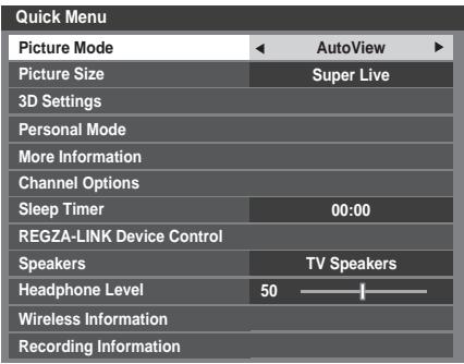 TOSHIBA ZL1 - Quick Menu - 1