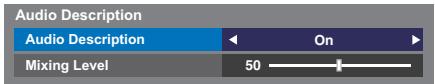 Audio Description Audio Description On Mixing Level 50