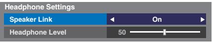 Headphone Settings Speaker Link On Headphone Level 50