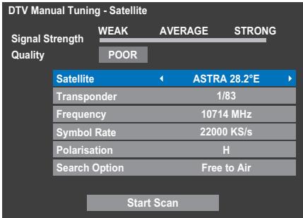 TOSHIBA TL966 - Manual Tuning for DVB-S - 1