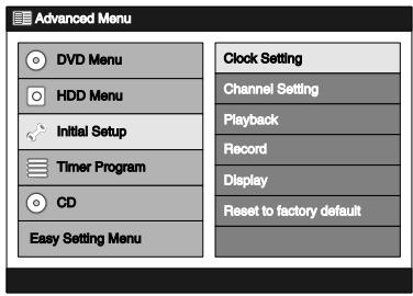 TOSHIBA RD-XV45 - Press [SETUP]. - 2