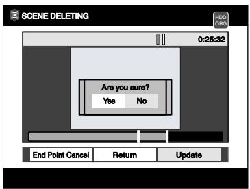TOSHIBA RD-XV45 - Select "Yes" using [Cursor ◀ / ▶], then press [ENTER]. - 1
