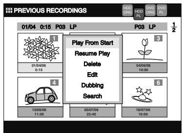 TOSHIBA RD-XV45 - Select a desired title (title 1) using [Cursor ▲ / ▼ / ◀ / ▶], then press [ENTER]. - 1