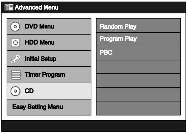 TOSHIBA RD-XV45 - Cancelling and Recalling the PBC function - 2