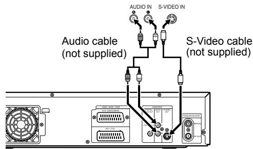 TOSHIBA RD-XV45 - Using the S-VIDEO OUT jack and the AUDIO OUT jacks (only for HDD / DVD) - 1