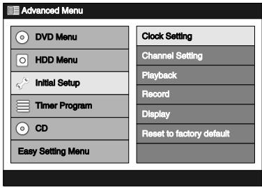 TOSHIBA RD-XV45 - Press [SETUP]. - 2
