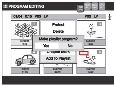 TOSHIBA RD-XV45 - Select "Add To Playlist" using [Cursor ▲ / ▼], then press [ENTER]. - 1