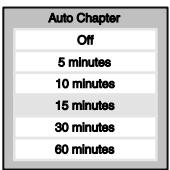 TOSHIBA RD-XV45 - Select "Auto Chapter" using [Cursor ▲ / ▼], then press [ENTER]. - 1